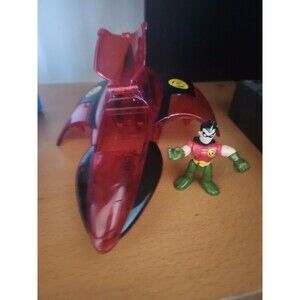 Imaginext DC Super Friends Robin & Red Jet Plane Fisher Price 2009 Toys R Us